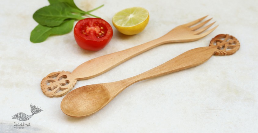 Purnak ✼ Udayagiri Wooden Cutlery - Set of Tow ✼ { 5 }